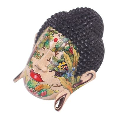Alternate image for Wood mask Buddha in Nature