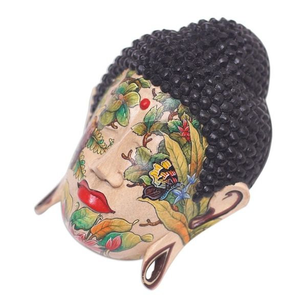 Alternate image for Wood mask Buddha in Nature
