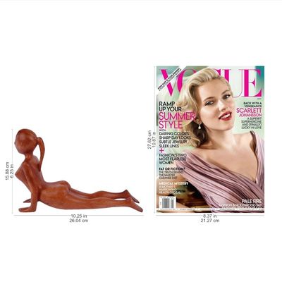 Alternate image for Suar Wood Statuette Cobra Yoga Pose