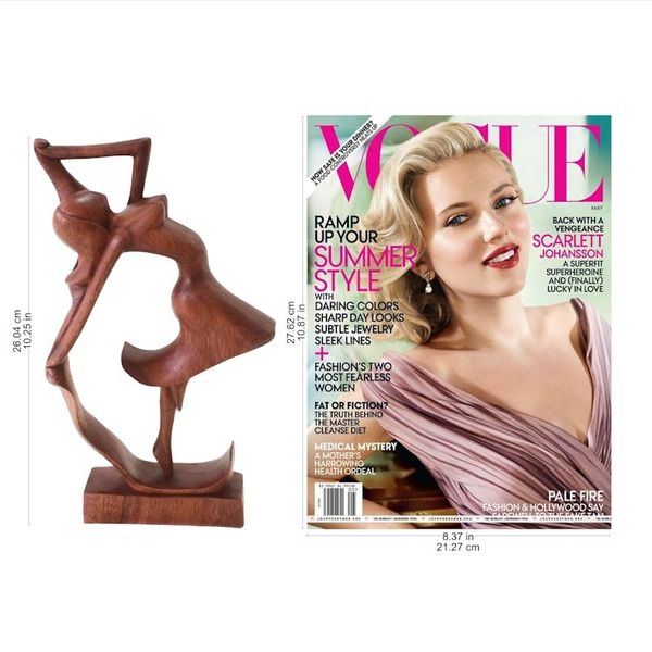 Alternate image for Hand Carved Wood Statue of Woman Dancing Dancing Woman