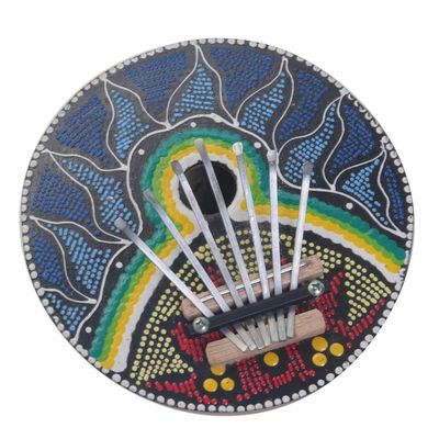 Alternate image for Handmade Coconut Shell and Wood Kalimba Thumb Piano Early to Rise