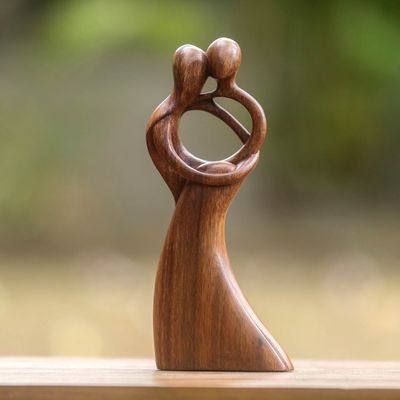 Alternate image for Romantic Dance Wood Sculpture from Bali Romantic Dance