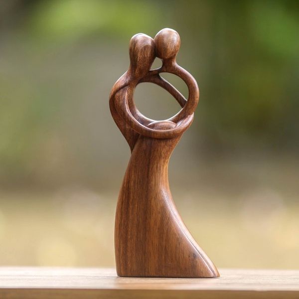 Alternate image for Romantic Dance Wood Sculpture from Bali Romantic Dance