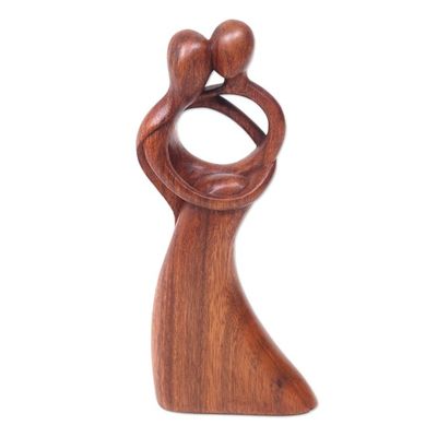 Alternate image for Romantic Dance Wood Sculpture from Bali Romantic Dance