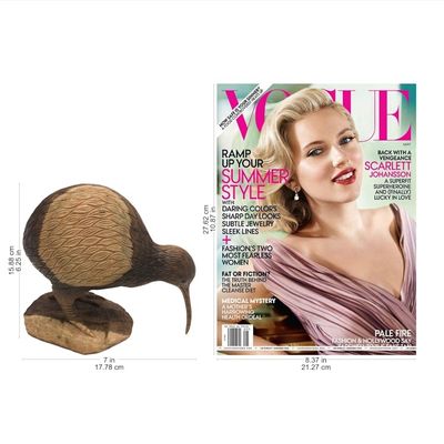 Alternate image for Hand-Carved Hibiscus Wood Kiwi Bird Sculpture from Bali Kiwi Bird