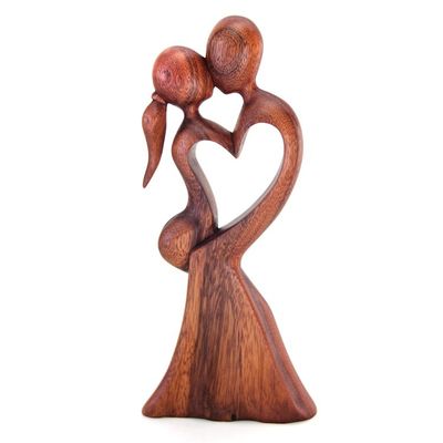 Alternate image for Romantic Wood Sculpture from Indonesia Loves Kiss