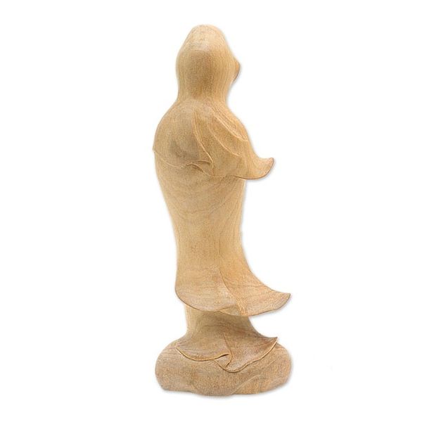 Alternate image for Crocodile Wood Hindu Sculpture Kwan Im Goddess