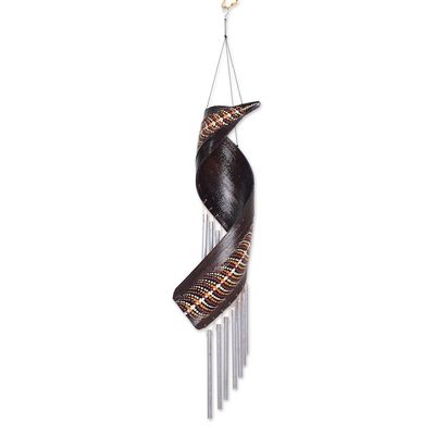 Alternate image for Artisan Crafted Coconut Fiber Wind Chime from Bali Morning Melody
