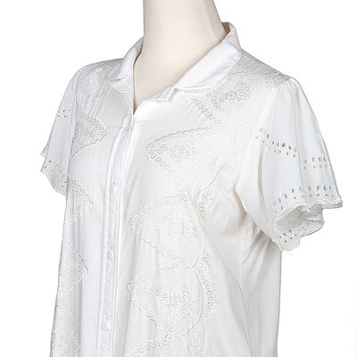 Alternate image for Hand-Embroidered Rayon A-Line Dress from Bali Bloom Under Snow