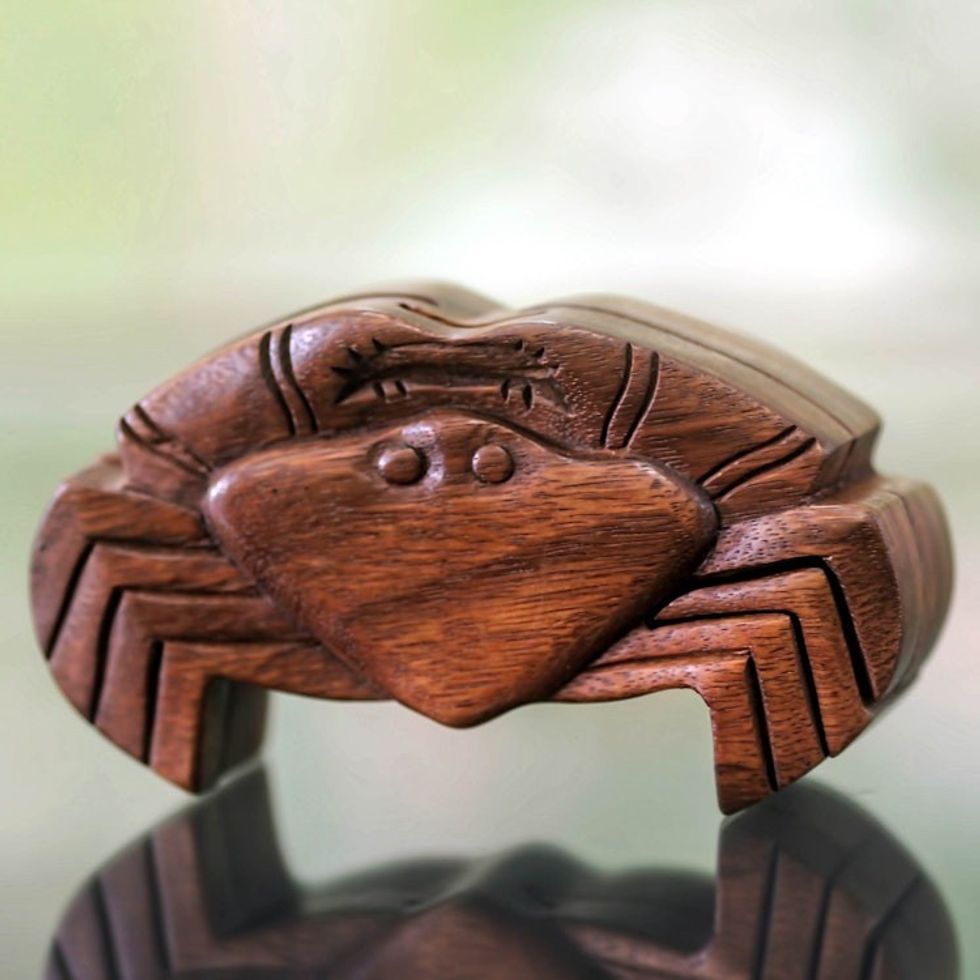 Crab Theme Puzzle Box 'Balinese Crab'