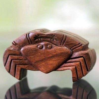Alternate image for Crab Theme Puzzle Box Balinese Crab