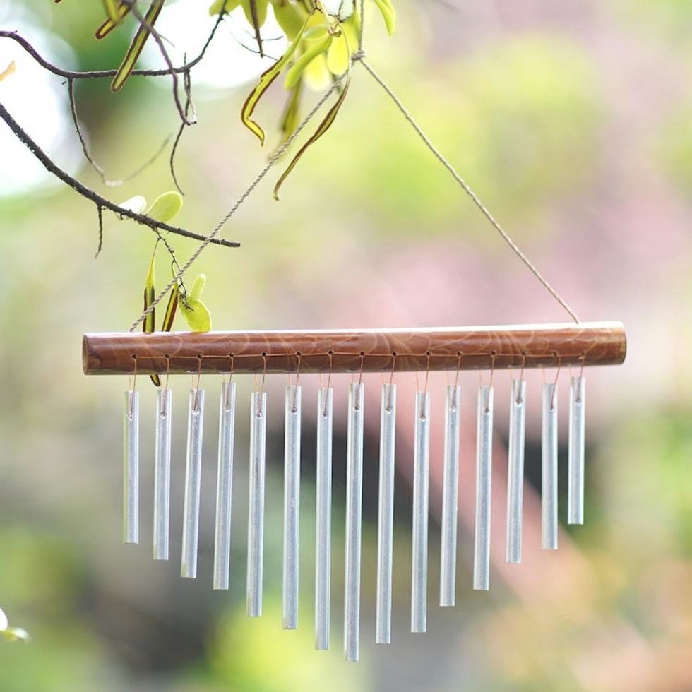 Handcrafted Bamboo Wind Chimes from Bali 'Natural Ring'