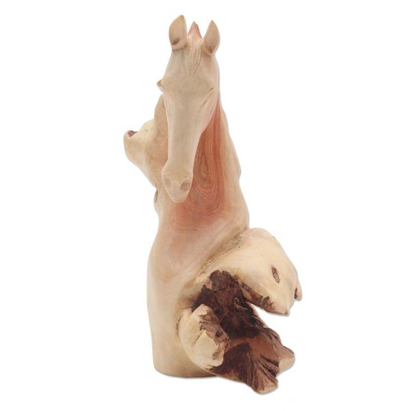 Alternate image for Unique Benalu Wood Horse Head Statuette Horse Head
