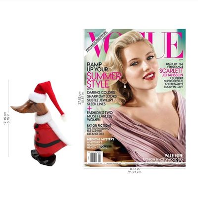 Alternate image for Set of 3 Bamboo Root and Wood Santa Duck Decorative Accents Santa Ducks