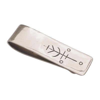Alternate image for Engraved Stainless Steel Money Clip from Indonesia Luck Will Follow Me