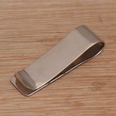 Alternate image for Engraved Stainless Steel Money Clip from Indonesia Luck Will Follow Me