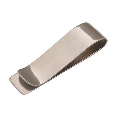 Alternate image for Engraved Stainless Steel Money Clip from Indonesia Luck Will Follow Me