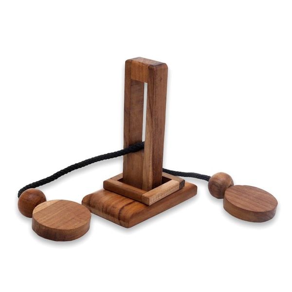Alternate image for Natural Teak Wood Pub Game Style Puzzle from Indonesia Yogya Tower