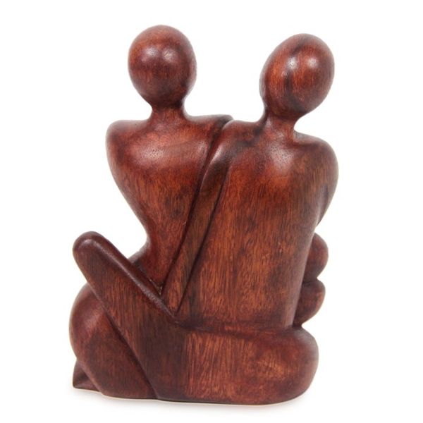 Alternate image for Unique Wood Sculpture from Indonesia Family Love