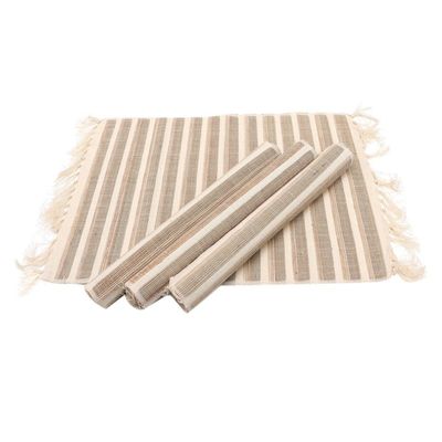 Alternate image for Hand Made Natural Fiber and Cotton Placemats Set of 4 White Woods