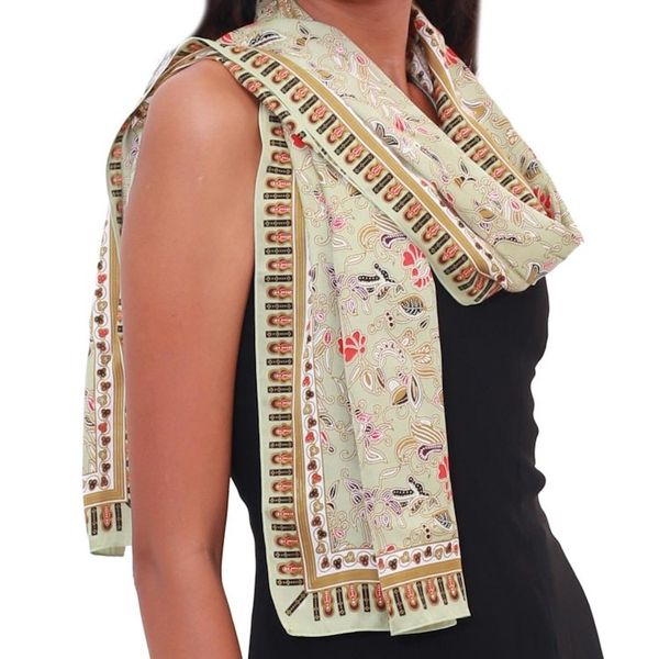 Alternate image for Laurel Batik Silk Scarf from Bali Singa Laurel