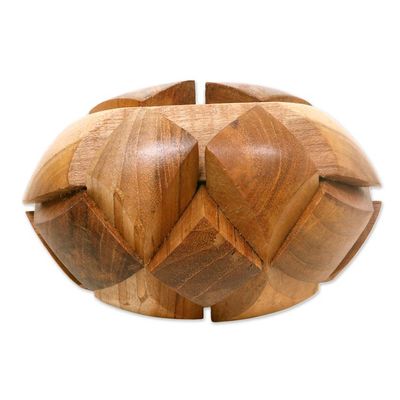 Alternate image for Artisan Crafted Wooden Puzzle or Executive Desk Game Small Pillow