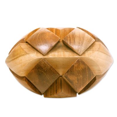 Alternate image for Artisan Crafted Wooden Puzzle or Executive Desk Game Small Pillow