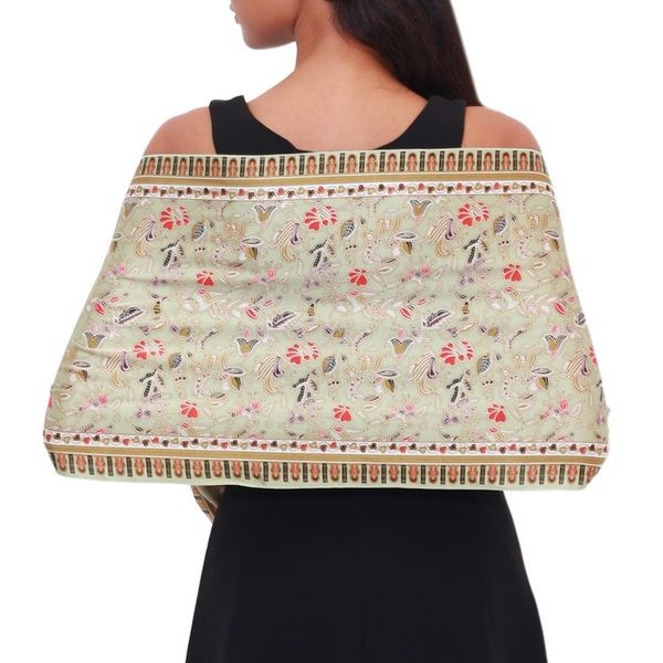 Alternate image for Laurel Batik Silk Scarf from Bali Singa Laurel
