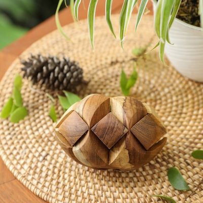 Alternate image for Artisan Crafted Wooden Puzzle or Executive Desk Game Small Pillow