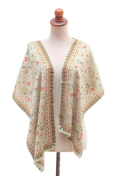 Alternate image for Laurel Batik Silk Scarf from Bali Singa Laurel