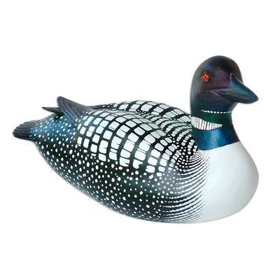 Alternate image for Albesia Wood Duck Sculpture Male Common Loon