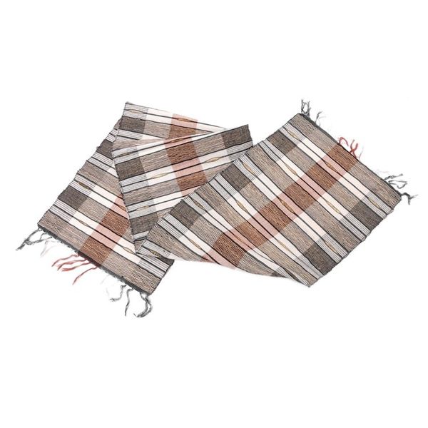 Alternate image for Handcrafted Cotton Blend Table Runner with Checkered Pattern Checkered Colors