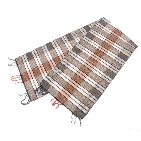 Alternate image for Handcrafted Cotton Blend Table Runner with Checkered Pattern Checkered Colors