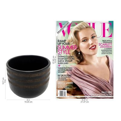 Alternate image for Artisan Crafted Striped Black Pottery Night Horizon