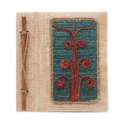 Alternate image for Eco-Friendly Tree-Themed Journal Handmade from Natural Fiber Spiral Tree