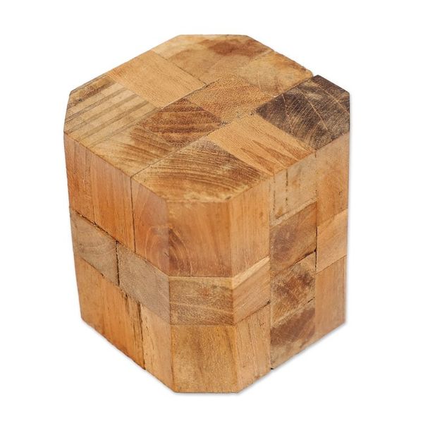 Alternate image for Handcrafted Teak Wood Executive Desk Puzzle Brainteaser Octagon