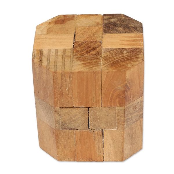 Alternate image for Handcrafted Teak Wood Executive Desk Puzzle Brainteaser Octagon