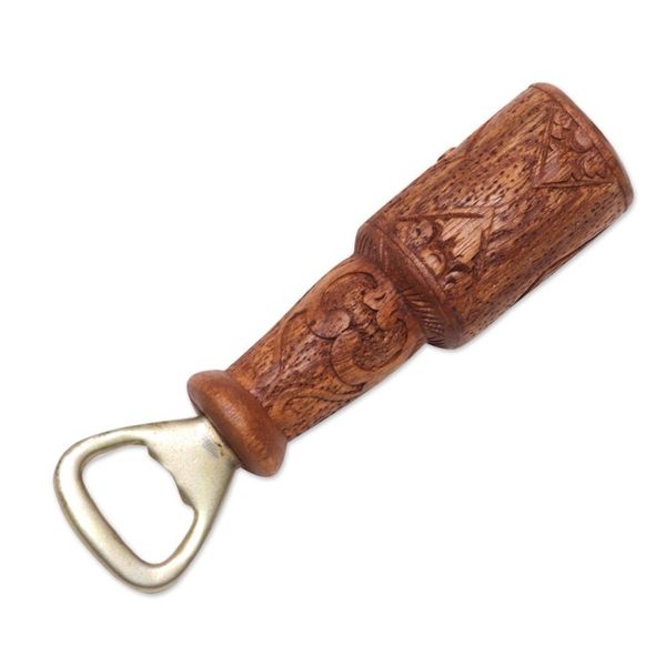 Alternate image for Handcrafted Suar Wood Bottle Opener from Bali Refreshment Vine