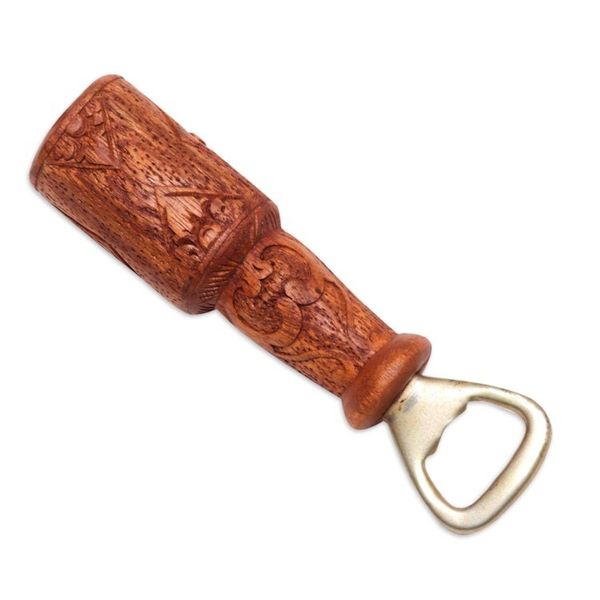 Alternate image for Handcrafted Suar Wood Bottle Opener from Bali Refreshment Vine