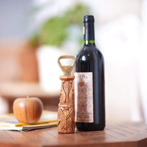 Alternate image for Handcrafted Suar Wood Bottle Opener from Bali Refreshment Vine