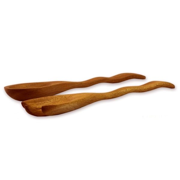 Alternate image for Collectible Wood Salad Serving Set Forest Whisper