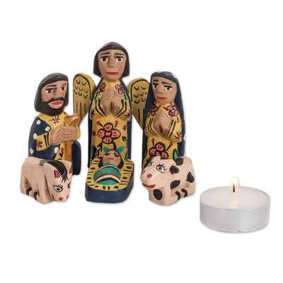 Alternate image for Handcrafted 9 Piece Nativity Scene Set Rejoice