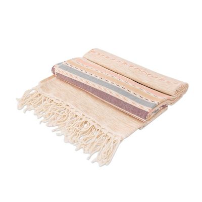 Alternate image for Handloomed Peach Tablecloth Comalapa Peach