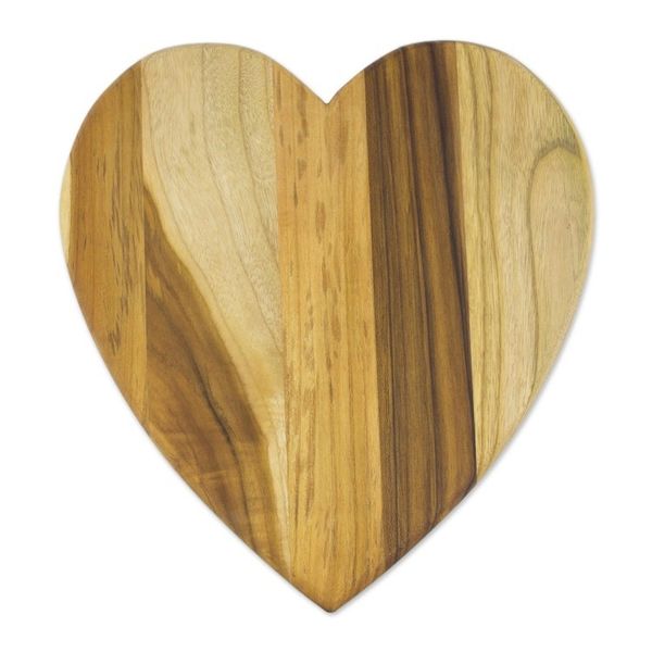 Alternate image for Heart-Shaped Teak Wood Cutting Board from Guatemala Heart of Cooking