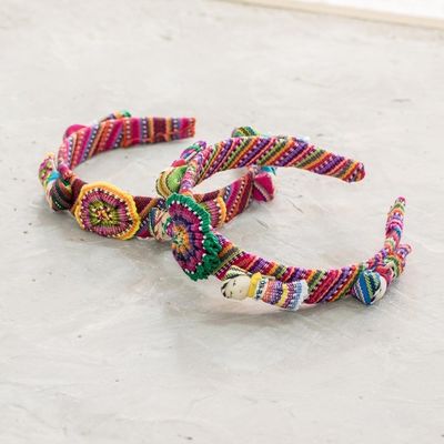 Alternate image for Multicolored Cotton Headbands Pair Pretty Quitapenas