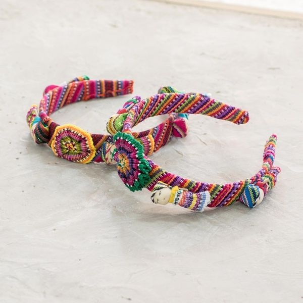 Alternate image for Multicolored Cotton Headbands Pair Pretty Quitapenas