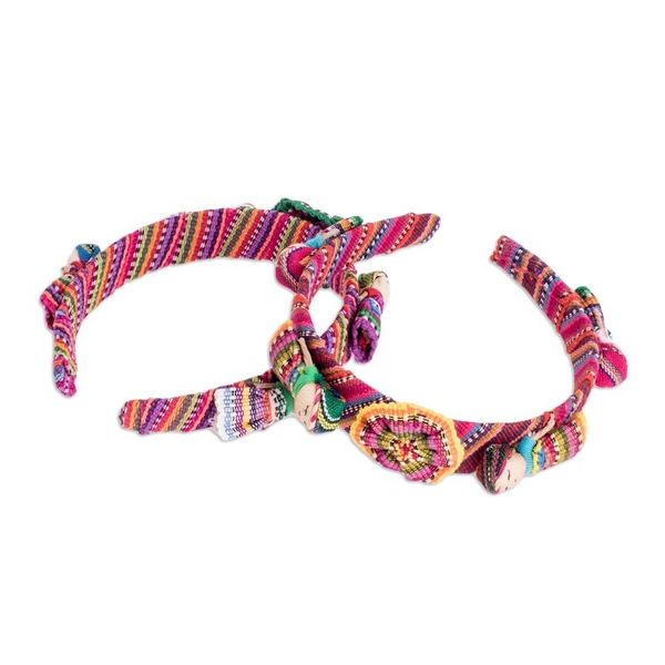 Alternate image for Multicolored Cotton Headbands Pair Pretty Quitapenas