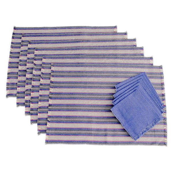 Alternate image for BlueMulti Table Linen Set Set for 6 Solola Blue