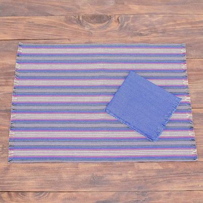 Alternate image for BlueMulti Table Linen Set Set for 6 Solola Blue