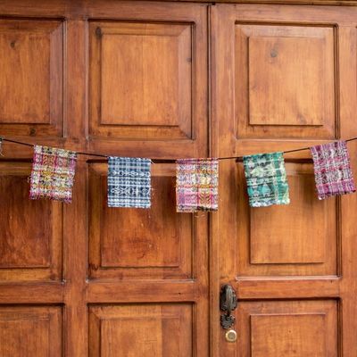 Alternate image for Cotton Flag Garland as Prayers for Peace Flags of World Peace